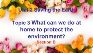 初中英语仁爱科普版九年级上册Unit 2 Saving the earth.Topic 3 What  can we do to protect the environment?图文ppt课件