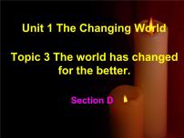 初中英语仁爱科普版九年级上册Topic 3 The world has changed for the better.课堂教学ppt课件