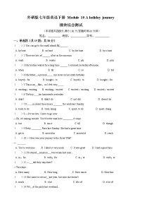 英语外研版 (新标准)Module 10 A holiday journey综合与测试同步训练题