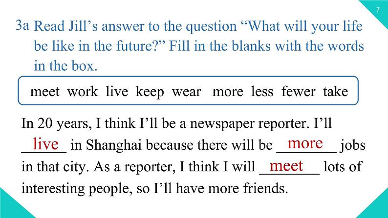 2021--2022学年人教新目标八年级上册 Unit7第五课时(SectionB3a-Self Check )第7页