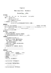 人教新目标 (Go for it) 版七年级上册Unit 2 This is my sister.综合与测试导学案