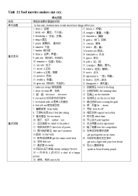 英语Unit 11 Sad movies make me cry.综合与测试学案