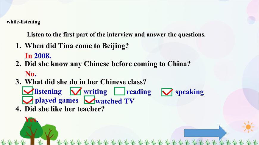 Lesson 2 An Interview on TV 課件（33張PPT）第6頁