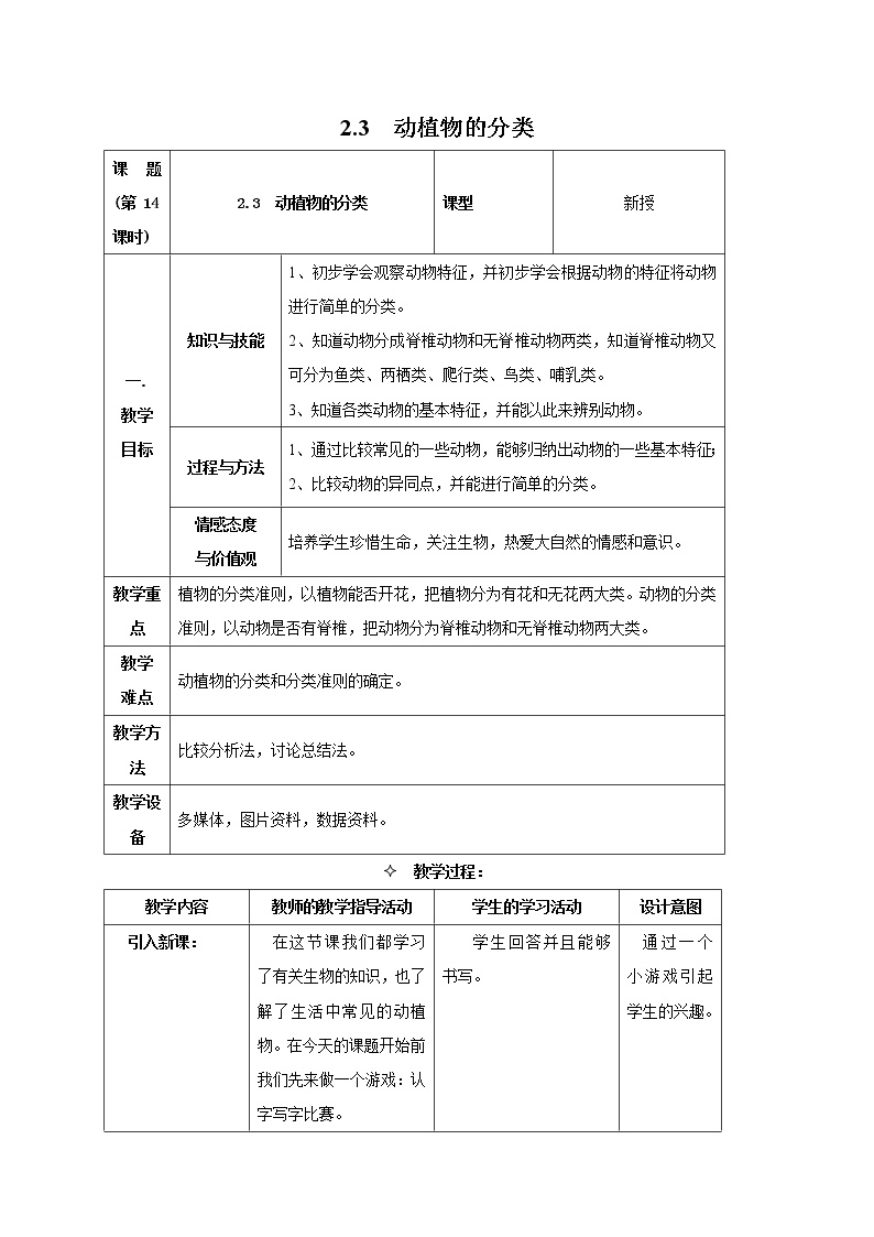 牛津上海版六年级上册动植物的分类课前预习课件ppt