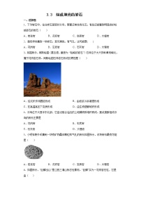 初中科学浙教版七年级上册第3节 组成地壳的岩石同步达标检测题