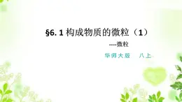 6.1構(gòu)成物質(zhì)的微粒（1構(gòu)成物質(zhì)的微粒）課件PPT+練習(xí)+視頻