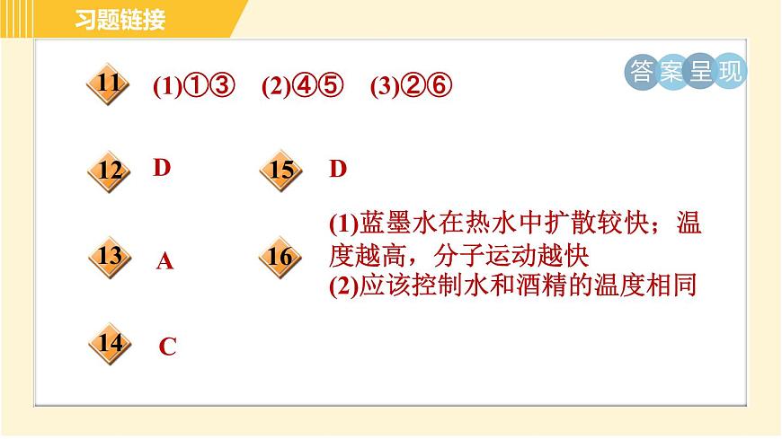 華師版B本八年級(jí)上冊(cè)科學(xué)習(xí)題課件 第6章 6.1.2 物質(zhì)的微粒模型第3頁(yè)