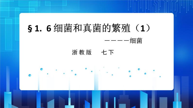 1.6细菌和真菌的繁殖 第1课时   (课件+教案+导学案）01