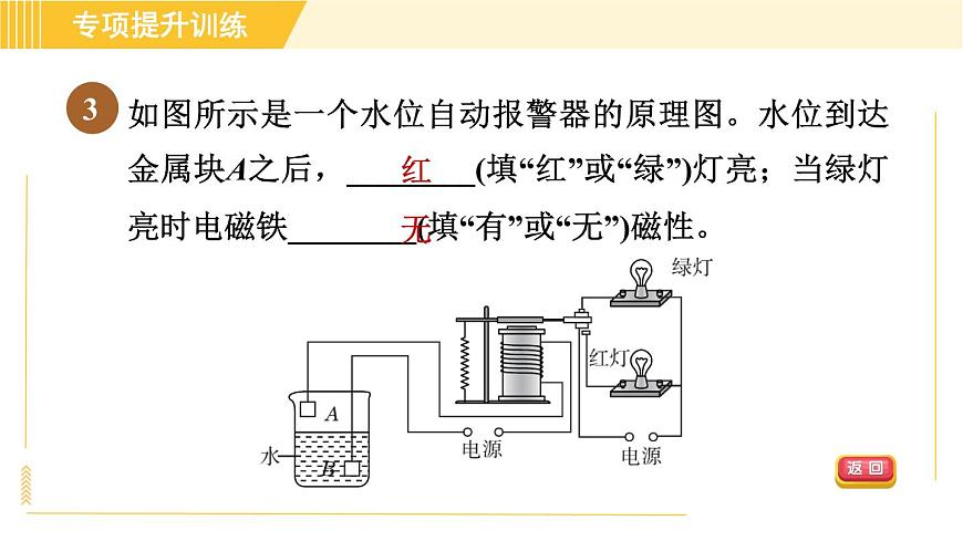 華師版八年級下冊科學(xué) 第5章 專項(xiàng)提升訓(xùn)練（四） 電磁鐵與自動控制電路的設(shè)計(jì) 習(xí)題課件第7頁