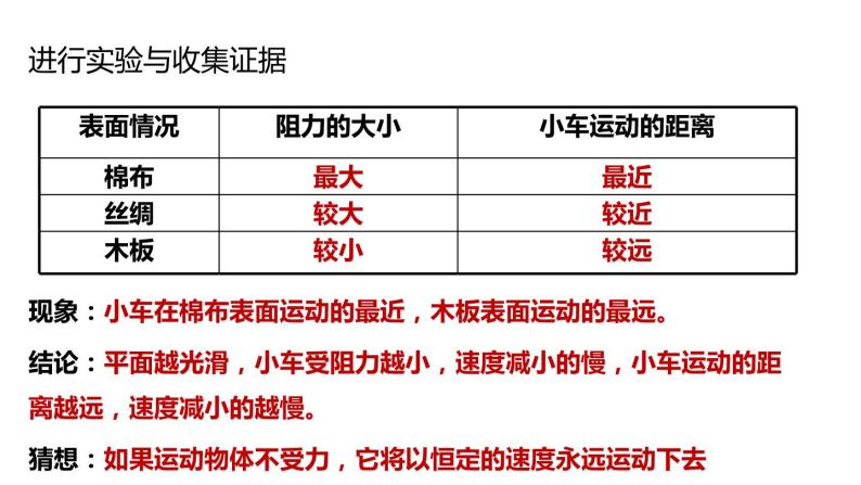 2020—2021学年浙教版七年级科学下册课件  3.4 牛顿第一定律（第1课时  ）07