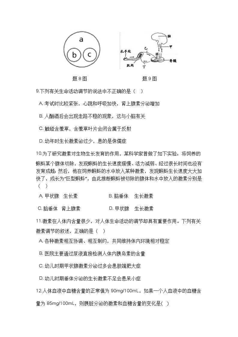 7.3 人体生命活动的激素调节 同步自测03