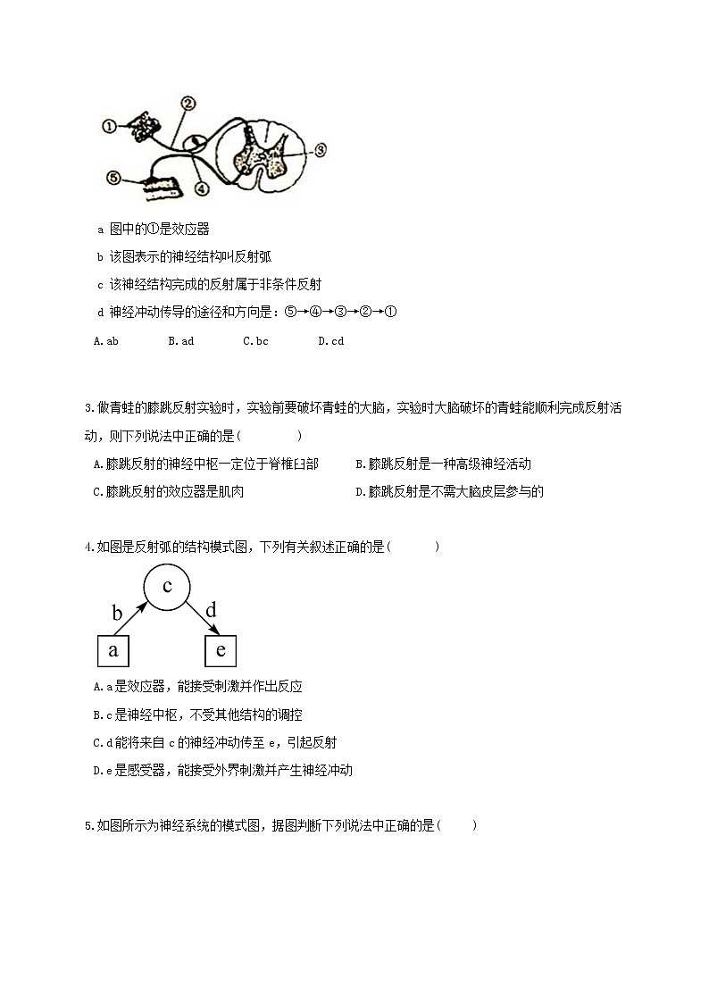 3.3 神經(jīng)調(diào)節(jié)-重難點(diǎn)優(yōu)化與提高(原題卷)第2頁(yè)