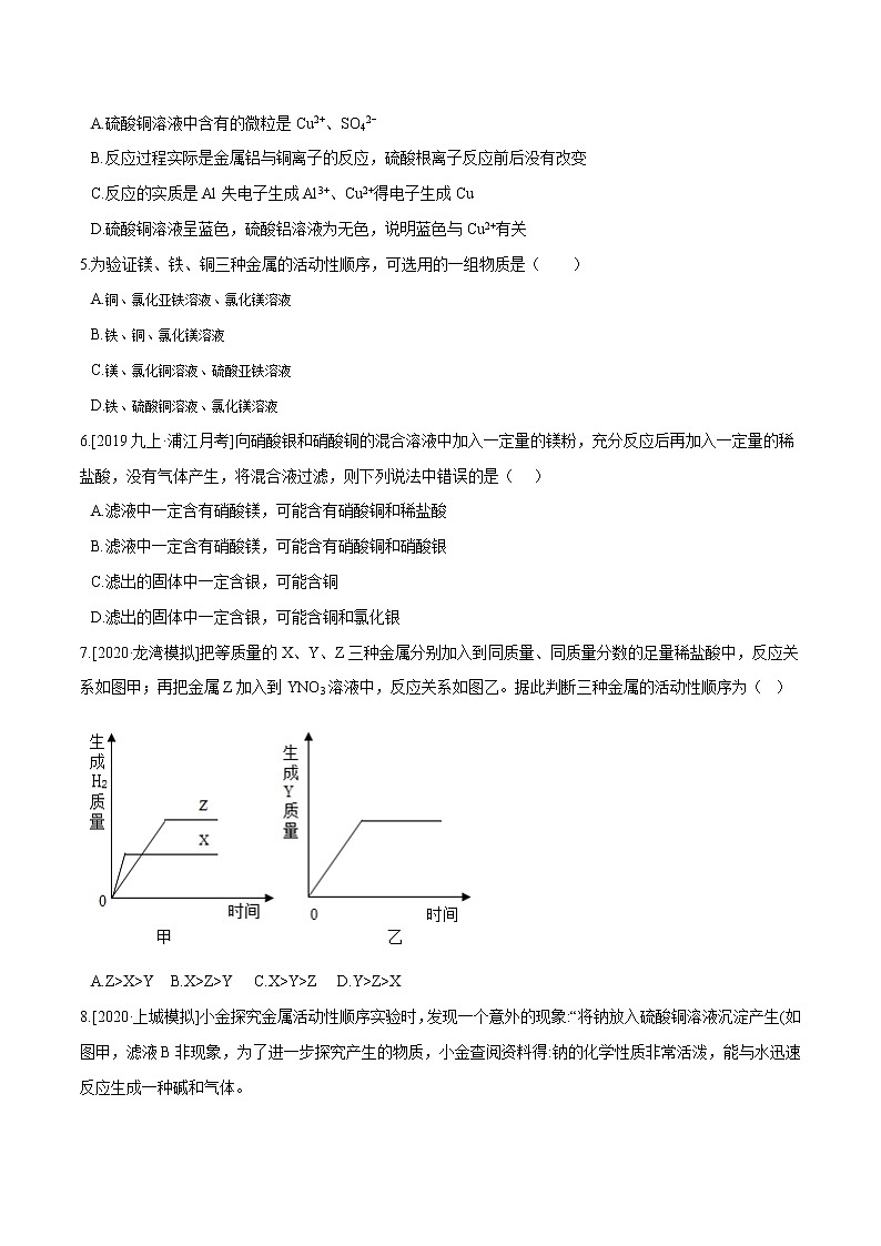 2.2 金属的化学性质(第2课时)精选练习-九年级科学上册(浙教版)02
