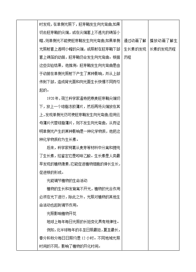 华师大版八年级下册科学 7.5植物生命活动的调节 教案第3页