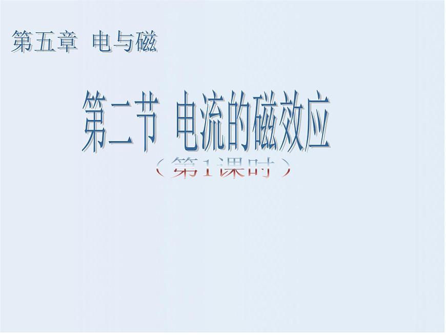 華師大版八年級下冊科學 5.2電流的磁效應 課件第1頁