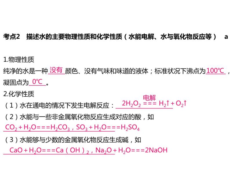 浙教版初中科学 第30课时《水和溶液》中考冲刺复习课件05