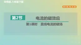 华东师大版八年级科学下册第5章电与磁2电流的磁效应第1课时直线电流的磁场习题课件