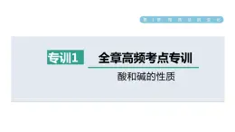 浙教版九年级科学上册第1章物质及其变化专项训练一：酸和碱的性质习题课件