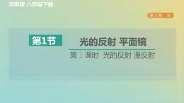 华东师大版八年级科学下册第2章光1光的反射平面镜第1课时光的反射漫反射习题课件