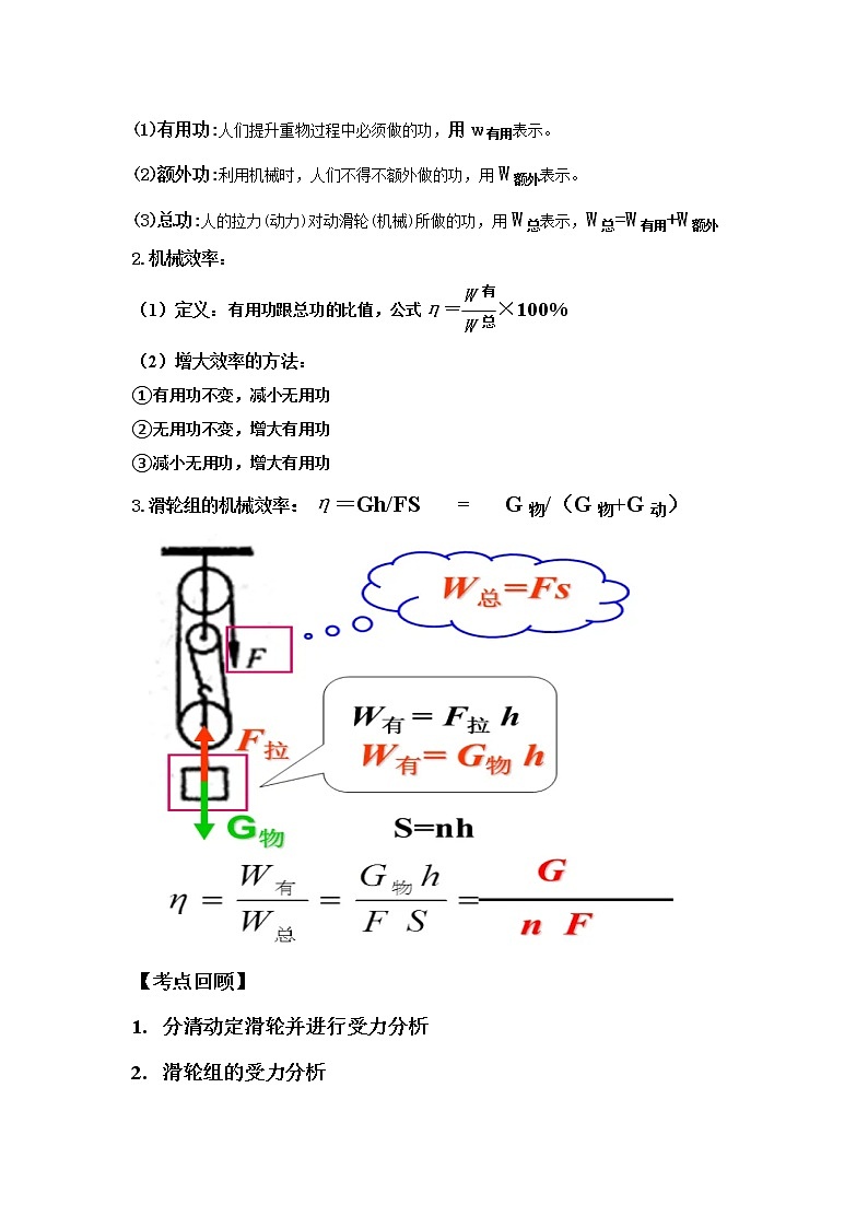 3.4.3简单机械-滑轮(讲义)-2022-2023学年九年级上册科学讲练课堂(浙教版)03