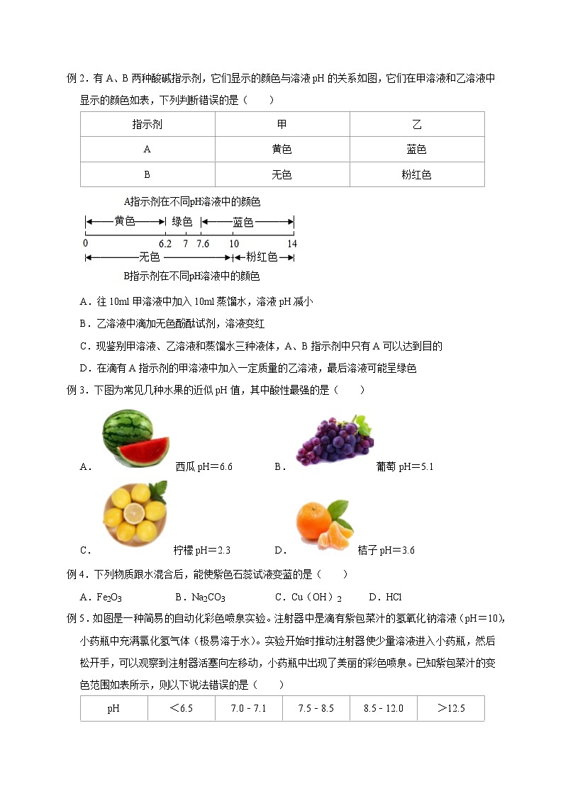 1.2 物質(zhì)的酸堿性（原卷版）第3頁
