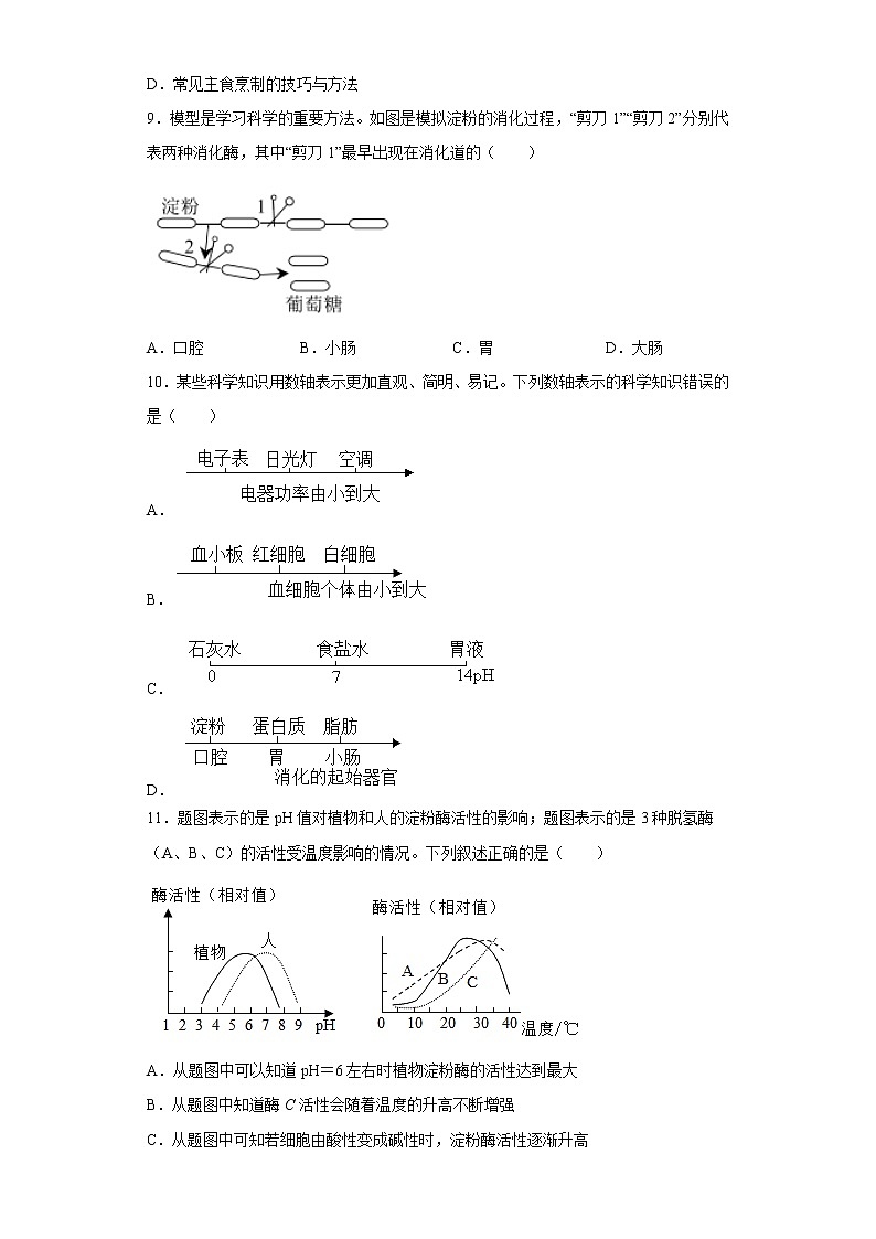 初中科学第4章 代谢与平衡 章节训练第3页