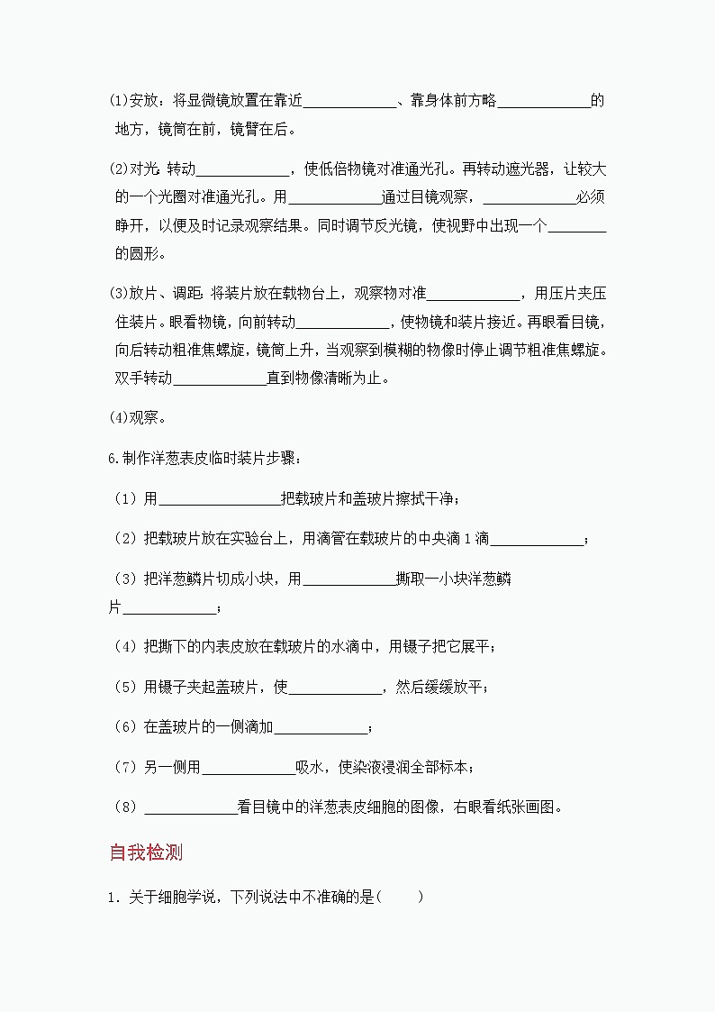 浙教版科学7年级上册 第2章 第2节 细胞 PPT课件+教案+习题02