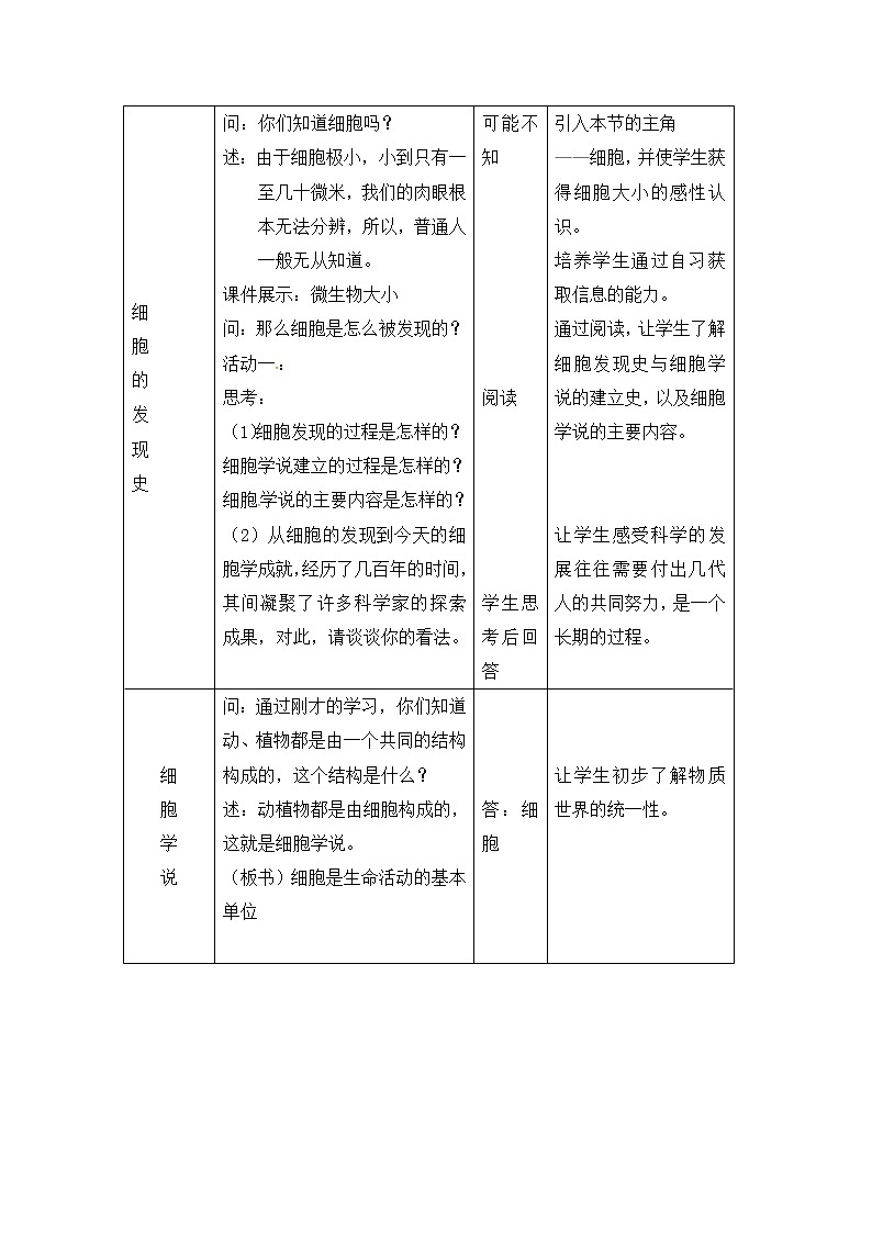 浙教版科学7年级上册 第2章 第2节 细胞 PPT课件+教案+习题02