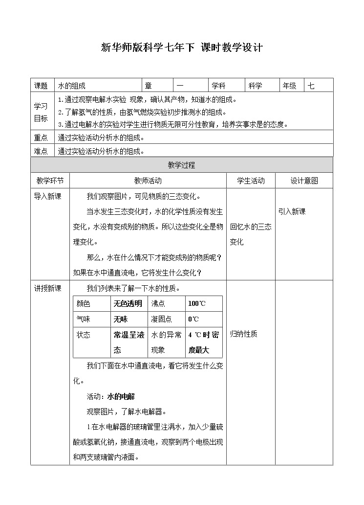 第一章第五节水的组成（课件+教案+练习+视频）01