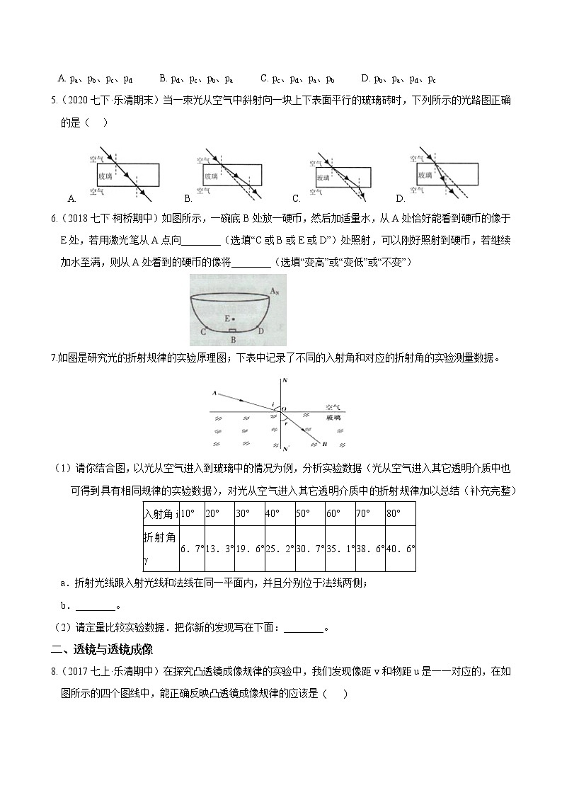 07 第二章 透镜与光的折射-最新七年级下册科学尖子生通关重难点集训(浙教版) 试卷02