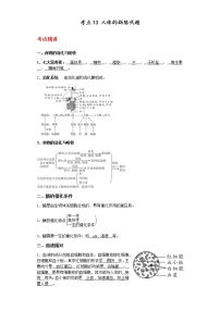 备战2023年中考科学二轮专题导练  考点13 人体的新陈代谢