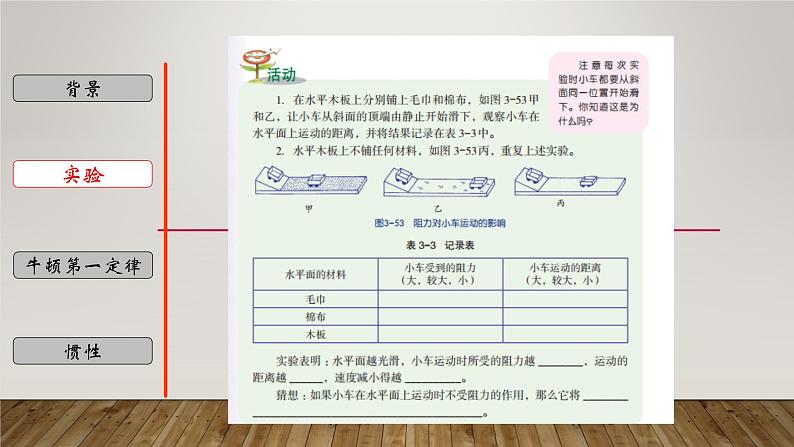 3.4 牛顿第一定律-七年级科学下册知识点讲解与规律总结(浙教版)课件PPT第6页