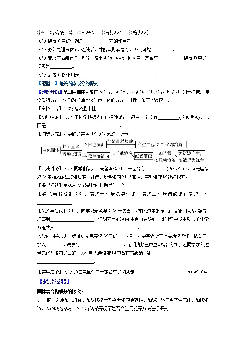 【江苏专用】2023年中考化学二轮重难点题型归纳与练习学案——专题12 科学探究 (原卷版+解析版)03