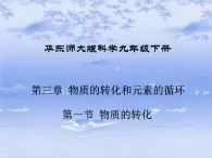 华东师大版科学九年级下册 第三章 第一节 物质的转化 课件