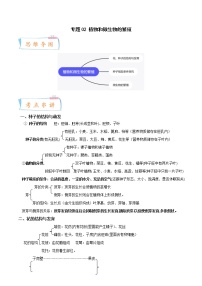 2022-2023年浙教版科学七年级下册专题复习精讲精练：专题02 植物和微生物的繁殖