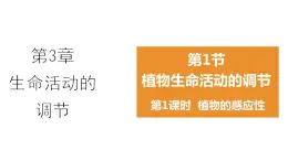 3.1 植物生命活动的调节 第1课时 植物的感应性  课件---2023-2024学年浙教版科学八年级上册