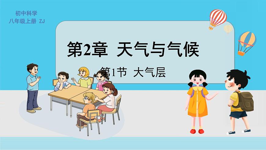八上科學(xué)浙教 第2章  第1節(jié) 大氣層 PPT課件第1頁