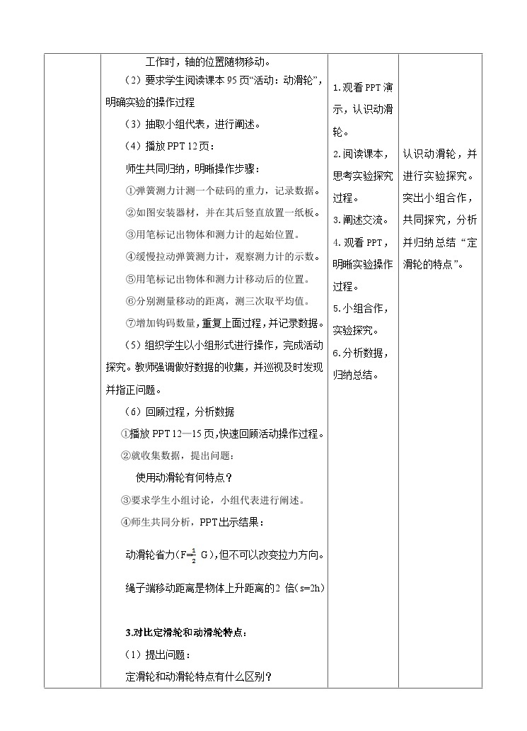 新华师大版化学九年级上册5.2滑轮 课件+教案+练习03