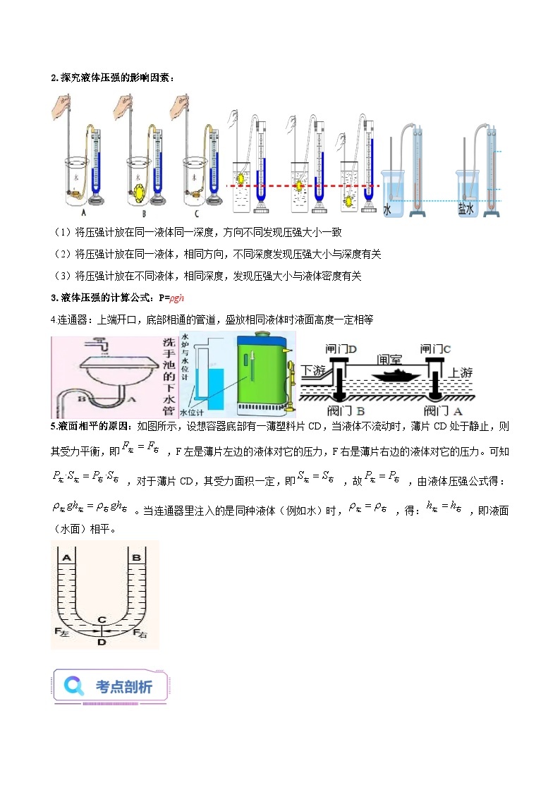 第08讲 压力与压强-2023-2024学年新八年级科学暑假精品课 试卷03