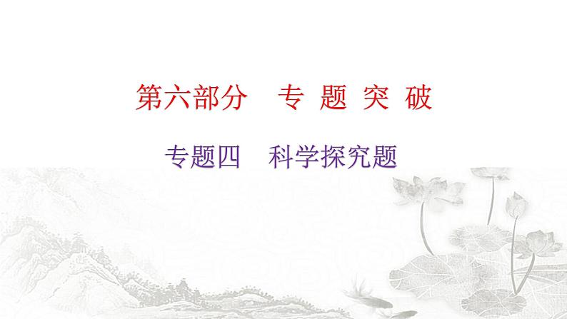 中考化学复习专题突破四科学探究题教学课件第1页