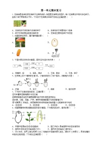 第一单元期末复习：选择题2——浙教版科学七年级下册