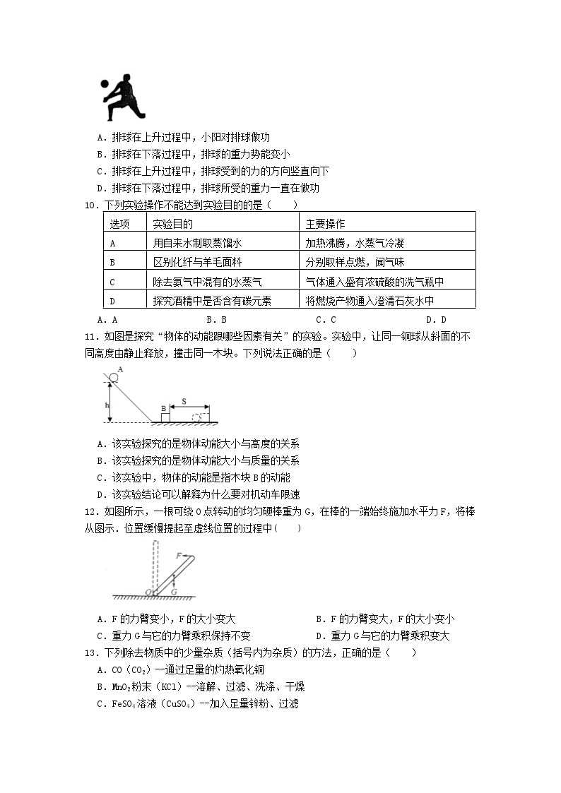 浙江省杭州市西湖区2023-2024学年九年级上册科学期中提优卷03