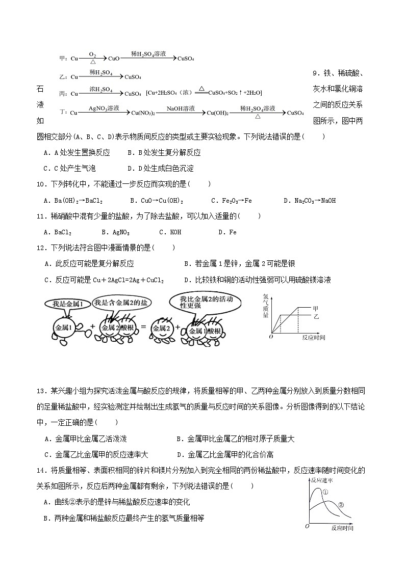 第二章單元卷 浙教版科學(xué)九年級上冊第2頁