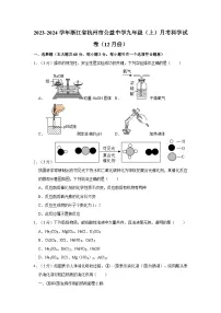 浙江省杭州市公益中学2023-2024学年九年级上学期月考科学试卷（12月份）