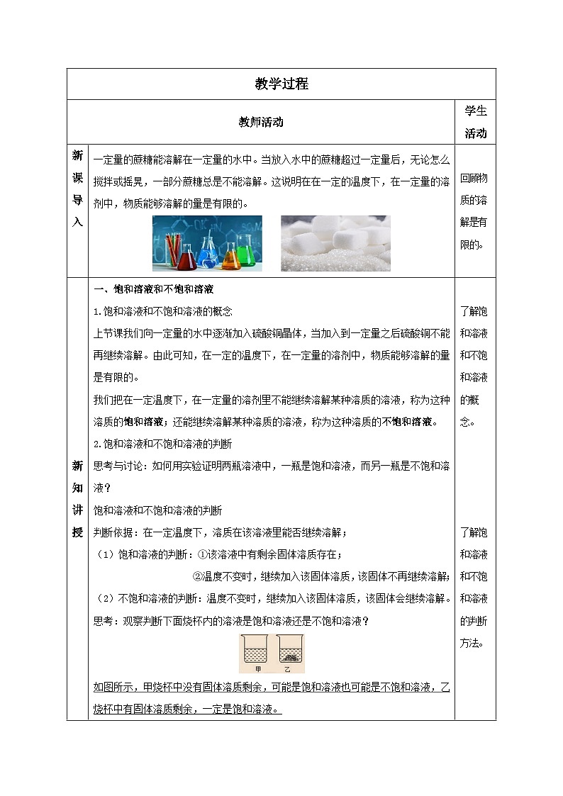 1.5 物质的溶解(第2课时)(教学设计)第2页