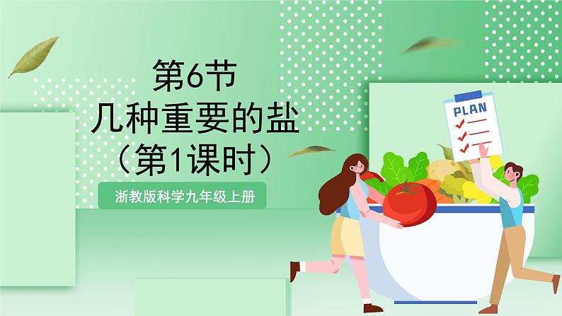 【新课标】浙教版科学九上第6节 《几种重要的盐》(第1课时)课件+练习01