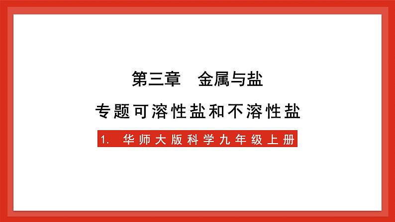 华师大版科学九上3.专题1:《可溶性盐和不溶性盐》课件01