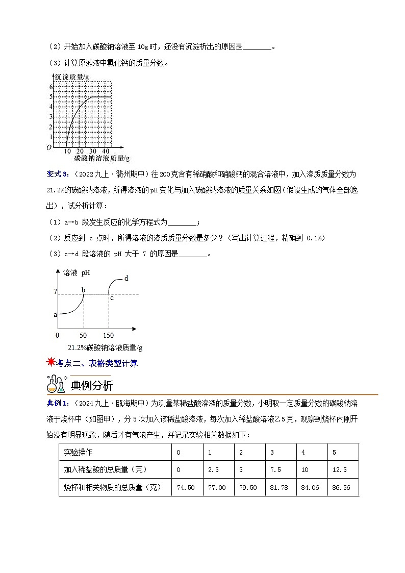 九上第1章 物质及其变化 专题5 图形与表格等化学计算 举一反三(含解析)02