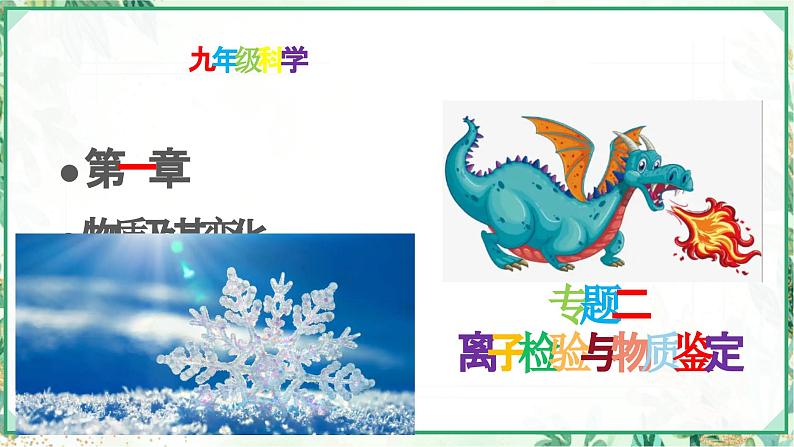 浙教版九年级科学上册同步精品课堂 专题2:离子检验与物质鉴定(课件)第1页