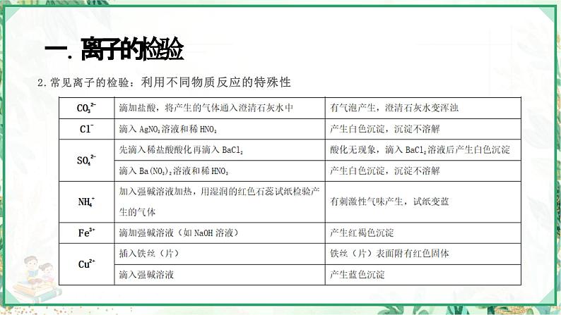 浙教版九年级科学上册同步精品课堂 专题2:离子检验与物质鉴定(课件)第5页